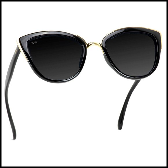Oversized Cat Eye Sunglasses with Mirrored Reflective Lenses UV Protection main image 7